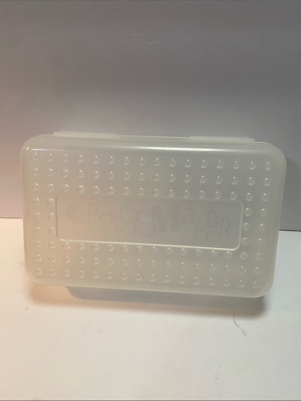 Vintage Space maker hard pencil case clear